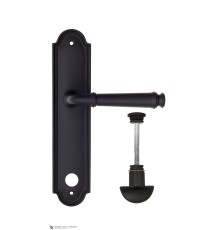 Дверная ручка на планке Fratelli Cattini FARFALLA WC-2 PL248-NM матовый черный