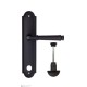 Дверная ручка на планке Fratelli Cattini FARFALLA WC-2 PL248-NM матовый черный