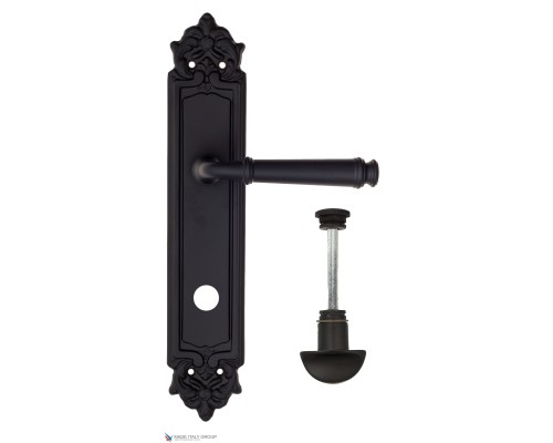 Дверная ручка на планке Fratelli Cattini FARFALLA WC-2 PL96-NM матовый черный Дверная ручка на планке Fratelli Cattini FARFALLA WC-2 PL96-NM матовый черный