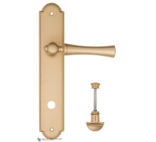 Дверная ручка на планке Fratelli Cattini FOGGIA WC-2 PL257-BS матовая латунь