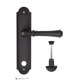 Дверная ручка на планке Fratelli Cattini GRACIA WC-2 PL248-NM матовый черный