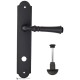 Дверная ручка на планке Fratelli Cattini GRACIA WC-2 PL257-NM матовый черный