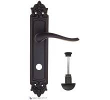 Дверная ручка на планке Fratelli Cattini LAVERA WC-2 PL96-NM матовый черный