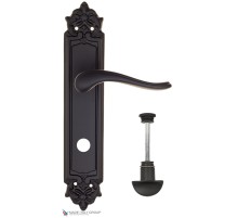 Дверная ручка на планке Fratelli Cattini LAVERA WC-2 PL96-NM матовый черный