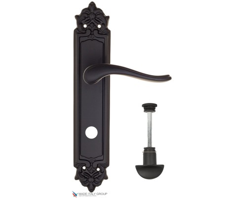 Дверная ручка на планке Fratelli Cattini LAVERA WC-2 PL96-NM матовый черный Дверная ручка на планке Fratelli Cattini LAVERA WC-2 PL96-NM матовый черный