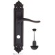 Дверная ручка на планке Fratelli Cattini LAVERA WC-2 PL96-NM матовый черный