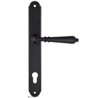 Дверная ручка на планке Fratelli Cattini NAPOLI CYL PL01-NM матовый черный Дверная ручка на планке Fratelli Cattini NAPOLI CYL PL01-NM матовый черный