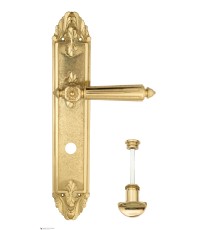Дверная ручка Venezia CASTELLO WC-2 на планке PL90 полированная латунь