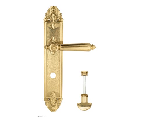 Дверная ручка Venezia CASTELLO WC-2 на планке PL90 полированная латунь Дверная ручка Venezia CASTELLO WC-2 на планке PL90 полированная латунь