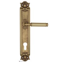 Дверная ручка Venezia MOSCA CYL на планке PL97 французское золото
