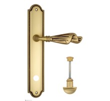 Дверная ручка Venezia OPERA WC-2 на планке PL98 французское золото + коричневый