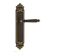 Дверная ручка Venezia PELLESTRINA на планке PL96 темная бронза