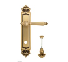 Дверная ручка Venezia PELLESTRINA WC-4 на планке PL96 французское золото + коричневый