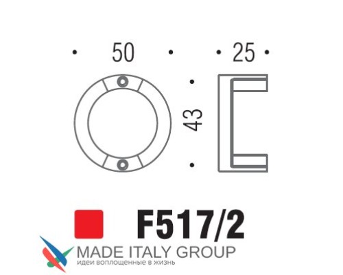 Ручка кнопка модерн COLOMBO DESIGN F517/2-CM матовый хром