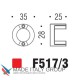 Ручка кнопка модерн COLOMBO DESIGN F517/3-NM матовый черный