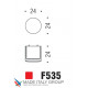 Ручка кнопка модерн COLOMBO DESIGN F535-CR полированный хром
