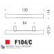 Ручка скоба модерн COLOMBO DESIGN F104C-CM матовый хром 64 мм