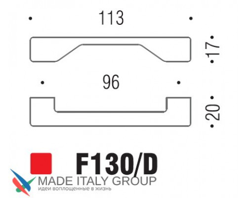 Ручка скоба модерн COLOMBO DESIGN F130D-CR полированный хром 96 мм Ручка скоба модерн COLOMBO DESIGN F130D-CR полированный хром 96 мм