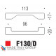 Ручка скоба модерн COLOMBO DESIGN F130D-CR полированный хром 96 мм