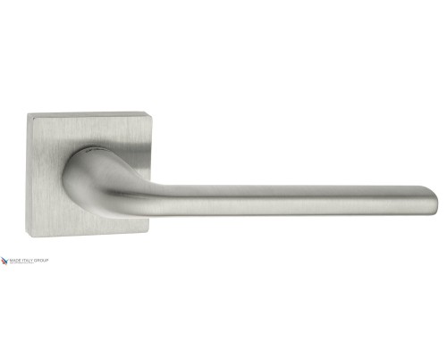 Дверная ручка на квадратном основании Fratelli Cattini LINEA 8.7-CS матовый хром