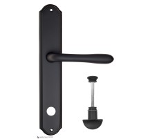 Дверная ручка на планке Fratelli Cattini EMMA WC-2 PL02-NM матовый черный