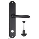 Дверная ручка на планке Fratelli Cattini EMMA WC-2 PL02-NM матовый черный