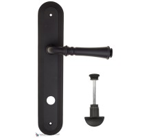 Дверная ручка на планке Fratelli Cattini GRACIA WC-2 PL288-NM матовый черный Дверная ручка на планке Fratelli Cattini GRACIA WC-2 PL288-NM матовый черный