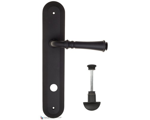 Дверная ручка на планке Fratelli Cattini GRACIA WC-2 PL288-NM матовый черный Дверная ручка на планке Fratelli Cattini GRACIA WC-2 PL288-NM матовый черный
