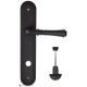 Дверная ручка на планке Fratelli Cattini GRACIA WC-2 PL288-NM матовый черный