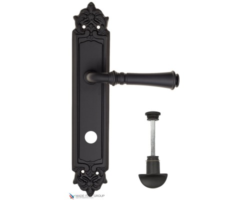 Дверная ручка на планке Fratelli Cattini GRACIA WC-2 PL96-NM матовый черный Дверная ручка на планке Fratelli Cattini GRACIA WC-2 PL96-NM матовый черный