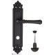 Дверная ручка на планке Fratelli Cattini GRACIA WC-2 PL96-NM матовый черный