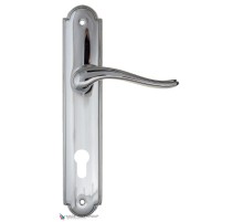 Дверная ручка на планке Fratelli Cattini LAVERA CYL PL257-CR полированный хром Дверная ручка на планке Fratelli Cattini LAVERA CYL PL257-CR полированный хром