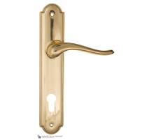 Дверная ручка на планке Fratelli Cattini LAVERA CYL PL257-OLV полированная латунь Дверная ручка на планке Fratelli Cattini LAVERA CYL PL257-OLV полированная латунь