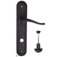 Дверная ручка на планке Fratelli Cattini LAVERA WC-2 PL288-NM матовый черный