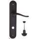 Дверная ручка на планке Fratelli Cattini LAVERA WC-2 PL288-NM матовый черный