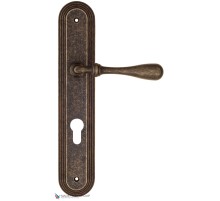 Дверная ручка на планке Fratelli Cattini RETRO CYL PL288-BA античная бронза