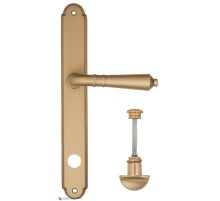 Дверная ручка на планке Fratelli Cattini TOSCANA WC-2 PL01-BS матовая латунь