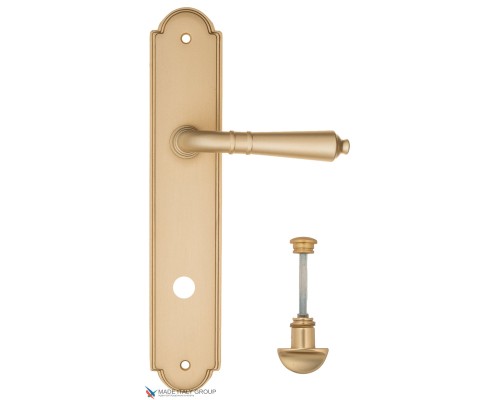 Дверная ручка на планке Fratelli Cattini TOSCANA WC-2 PL257-BS матовая латунь Дверная ручка на планке Fratelli Cattini TOSCANA WC-2 PL257-BS матовая латунь