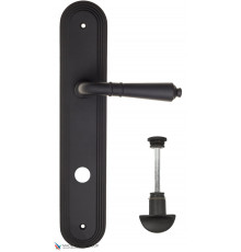 Дверная ручка на планке Fratelli Cattini TOSCANA WC-2 PL288-NM матовый черный