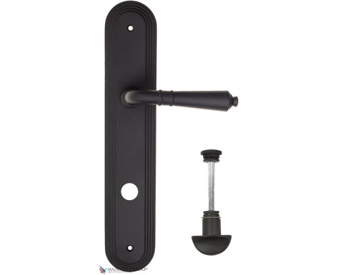Дверная ручка на планке Fratelli Cattini TOSCANA WC-2 PL288-NM матовый черный
