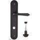 Дверная ручка на планке Fratelli Cattini TOSCANA WC-2 PL288-NM матовый черный