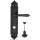 Дверная ручка на планке Fratelli Cattini TOSCANA WC-2 PL96-NM матовый черный