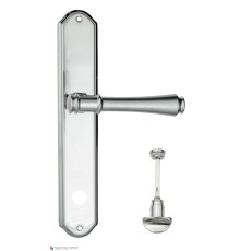 Дверная ручка Venezia CALLISTO WC-2 на планке PL02 матовый хром / полированный хром