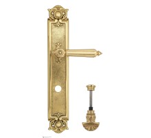 Дверная ручка Venezia CASTELLO WC-4 на планке PL97 полированная латунь