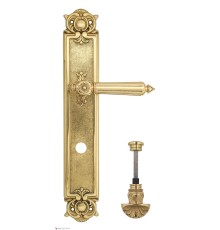 Дверная ручка Venezia CASTELLO WC-4 на планке PL97 полированная латунь