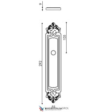 Дверная ручка Venezia GIFESTION на планке PL96 полированный хром