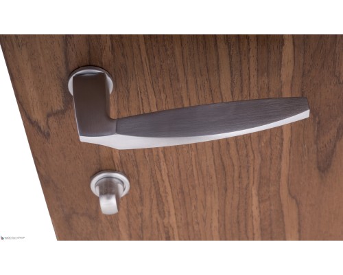Дверная ручка Venezia Unique STONE (серия SLIM) матовый хром Дверная ручка Venezia Unique STONE (серия SLIM) матовый хром