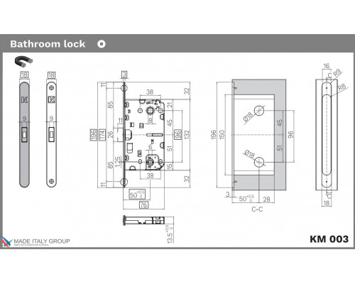 KM.003.CM.A.4.COV.BI Замок межкомнатный магнитный KOBLENZ SPINOF WC96 с доводчиком BI белый комплект KM.003.CM.A.4.COV.BI Замок межкомнатный магнитный KOBLENZ SPINOF WC96 с доводчиком BI белый комплект