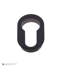 Накладка под цилиндр на овальном основании Fratelli Cattini CYL 1FS/2FS-NM матовый черный 2 шт.