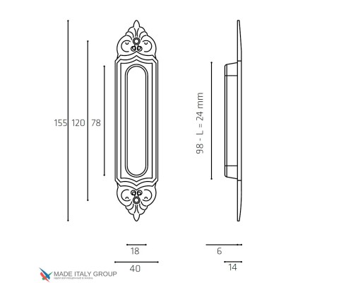 Ручка для раздвижной двери Venezia U122 DECOR французское золото + коричневый (1шт.) Ручка для раздвижной двери Venezia U122 DECOR французское золото + коричневый (1шт.)